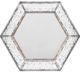 A & B Home Antiqued Silver Hexagon Mirror-0