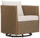 Uttermost® Cala Oat/Twisted Goden Flax Wicker Wood Outdoor Swivel Rocking Chair-0