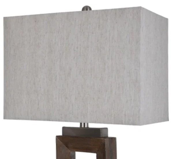 Stylecraft Eamon Brown/White Table Lamp-2