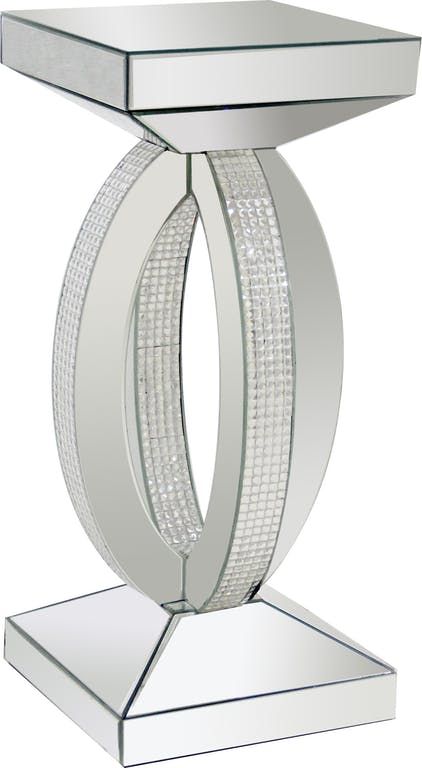 Coaster® Amalia Silver Mirrored Side Table