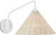 Currey & Company Basket White Swing-Arm Bleached Natural/White Wall Sconce-0
