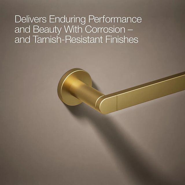 KOHLER® Composed® Vibrant Brushed Moderne Brass 18" Towel Bar-2