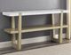 Steve Silver Co. Perth White Sofa Table with Sand Base-1