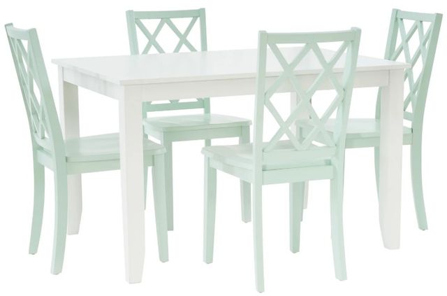 Powell® Maui 5-Piece Mint/White Dining Set-0