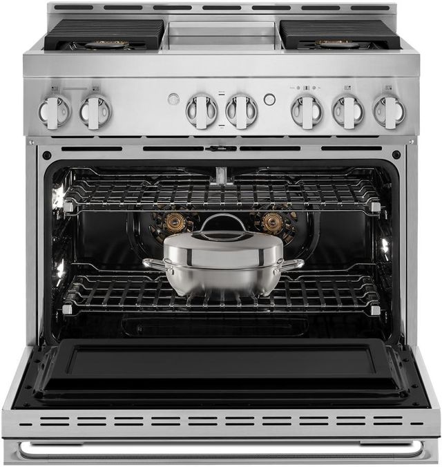 JennAir® NOIR™ 36" Stainless Steel Pro Style Natural Gas Range-2