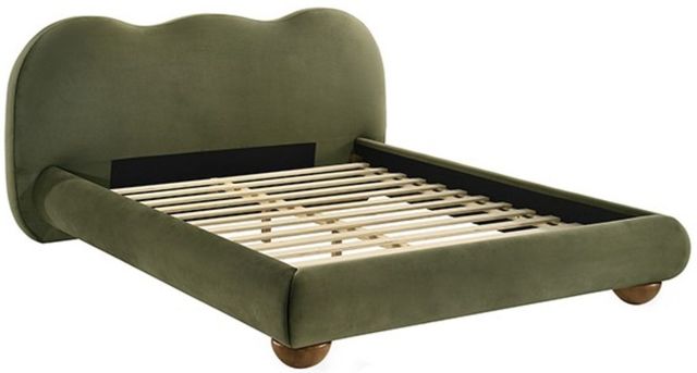 Furniture of America® Finamore Olive Green King Panel Bed-1