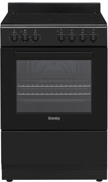 Danby 24" Black Glass Top Freestanding Electric Range-0