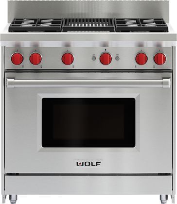 Wolf® 36" Stainless Steel Gas Range Riser-1
