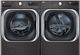 LG Black Steel Front Load Washer & Electric Dryer Laundry Pair-0