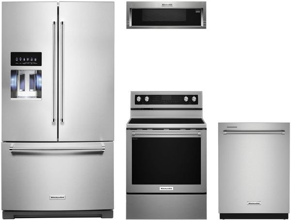 KitchenAid 4 Piece Stainless Steel Kitchen Package