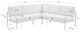 Linon Alora WhiteAluminum/Fabric Outdoor Sectional-2