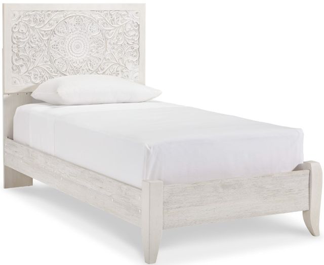 Signature Design by Ashley® Paxberry 5-Piece Whitewash Twin Panel Bed Set-1