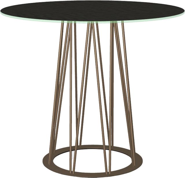 Amisco Customizable Calypso 42" Round Pub Counter Height Table with 0.5" Starstone on Glass Top-0