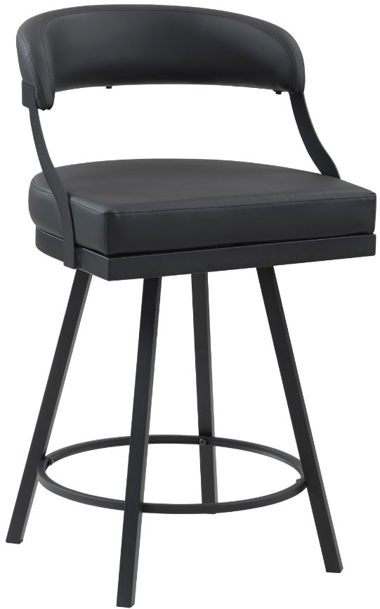 Homelegance® Crowley Black Counter Swivel Chair-0