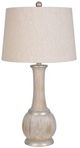 Lamps Per Se Antique Silver/White Washed Wood Table Lamp-0