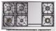 Ilve® Nostalgie II Noblesse 48'' Graphite Matte Pro Style Dual Fuel Range with Burnished Trim-3