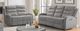 American Wholesale Furniture Avanti Gray Power Reclining Loveseat with Headrest-1