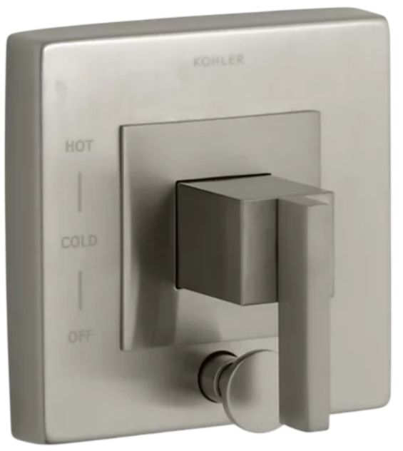 KOHLER® Loure® Rite-Temp® Vibrant Brushed Nickel Valve Trim with Push-Button Diverter-0
