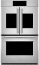 Monogram® Statement 30" Stainless Steel Double Electric Wall Oven with French Doors-0