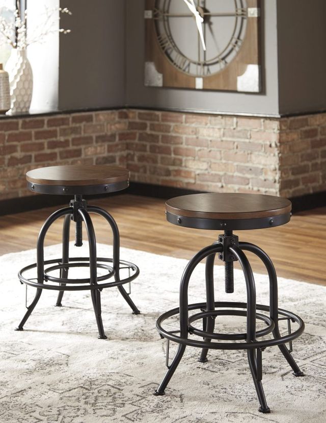 Signature Design by Ashley® Valebeck Black/Brown Swivel Barstool-3