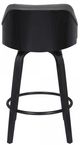 Armen Living Alec Black/Gray 30" Swivel Bar Stool-3