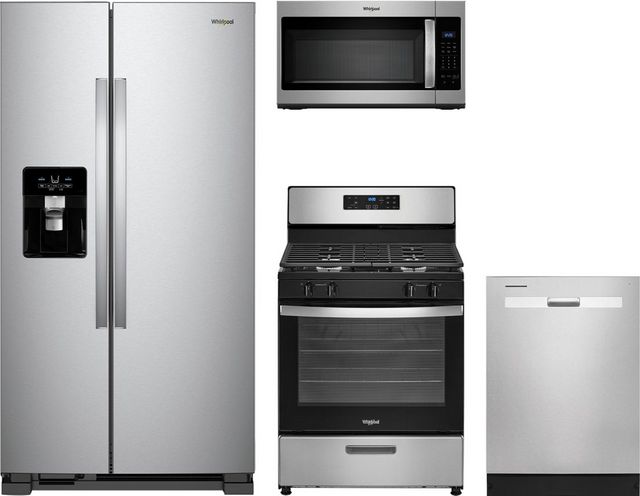 Whirlpool® 4 Piece Stainless Steel Kitchen Package