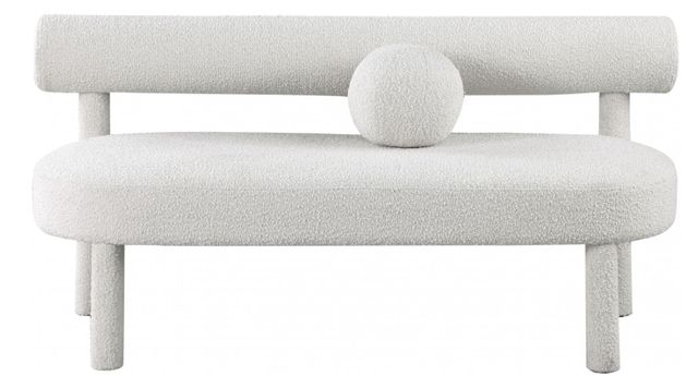 Meridian Furniture Parlor Cream Bench-1