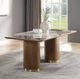 ACME Furniture Willene Dark Oak Dining Table with Ceramic Top-1
