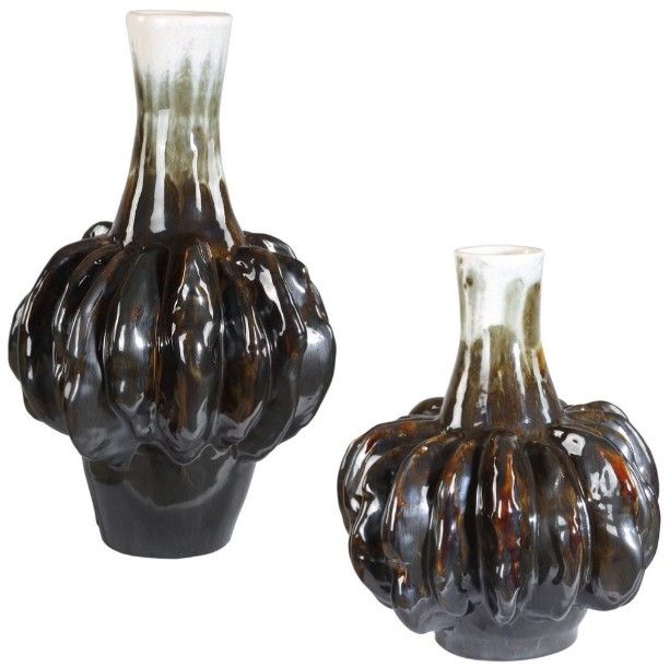 Uttermost® Umbrian 2-Piece Brown Vase Set-0