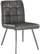 Monarch Specialties Inc. 2-Piece Chrome/Grey Quilted Side Chair Set-0