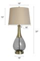 StyleCraft Brass Smoke Table Lamp-4