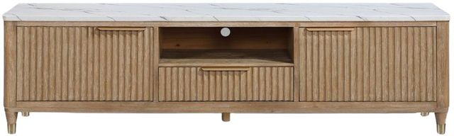 Crown Mark Kara Cerused Natural TV Stand-2