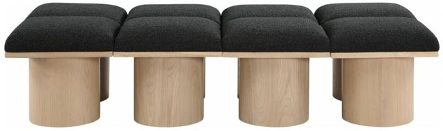 Meridian Furniture Pavilion Black/Natural 72" Modular Bench Set-1