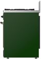 Ilve® Majestic III 30" Emerald Green Pro Style Dual Fuel Liquid Propane Range with Solid Door and Burnished Trim-3