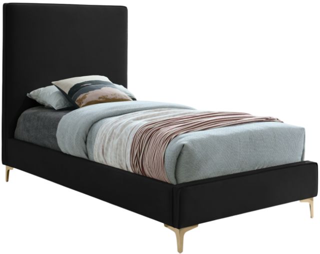 Meridian Furniture Geri Black Twin Upholstered Panel Bed-0
