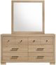 Coaster®  Arielle Light Oak Dresser with Mirror-1