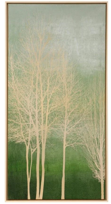 StyleCraft Trees on Green Panel Wall Art-0