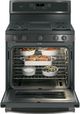 GE Profile™ 30" Black Stainless Steel Free Standing Gas Range-2