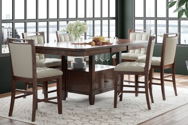 Jofran Inc. Manchester Merlot Rectangular High-Low Dining Table-1