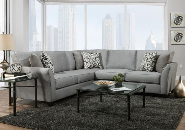 Corinthian Furniture Zara 2-Piece Silver Modular Sectional-1