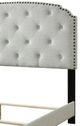 Bernards Olivia Gray Upholstered Queen Panel Bed in a Box-5