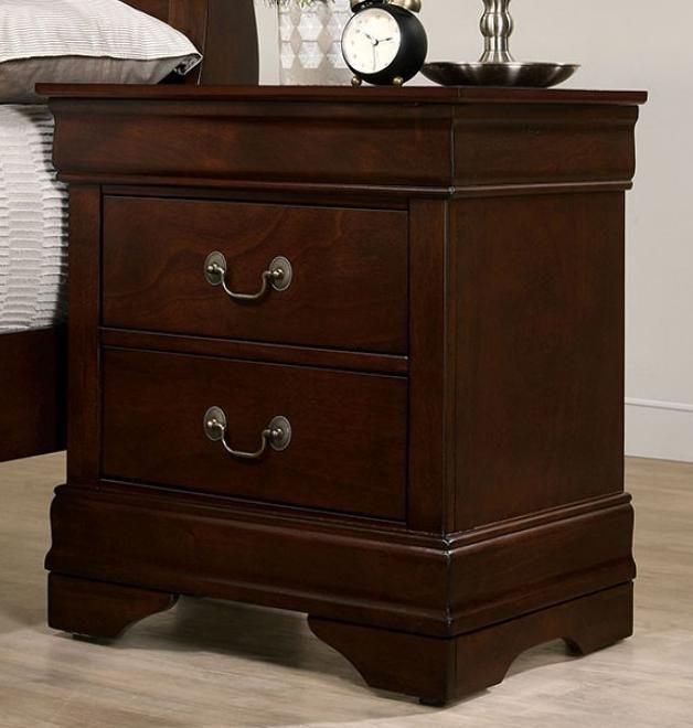 Furniture of America® Louis Philippe 4-Piece Dark Cherry Queen Bedroom Set-2