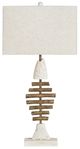 Crestview Collection Bones 2-Piece White-Driftwood Table Lamp Set-2
