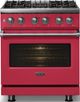 Viking® 5 Series 30" Valentine Pro Style Dual Fuel (NG) Range with Polished Chrome Trim-2