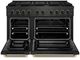 ZLINE Designer Collection 48" Black Satin Stainless Steel Pro Style Dual Fuel Range with 8 Burner Gas Cooktop-1