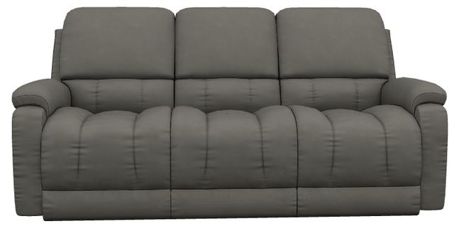 La-Z-Boy® Greyson Blue Grey Leather Power Reclining Sofa with Headrest and Lumbar-1