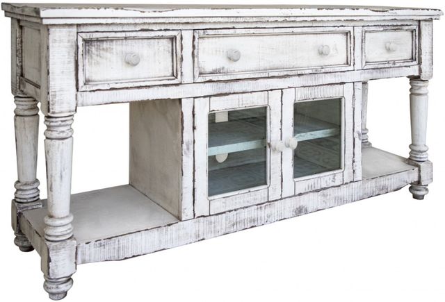 International Furniture Direct Aruba White TV Stand-0