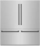 ZLINE Autograph Edition 72" 39.6 Cu. Ft. Stainless Steel Built In French Door Refrigerator with Graphite Gray Interior and Matte Black Accents-0