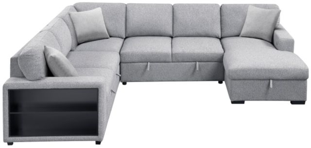 Homelegance® Pompano 4-Piece Gray Right-Arm Facing Sectional and Chaise-1