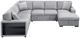 Homelegance® Pompano 4-Piece Gray Right-Arm Facing Sectional and Chaise-1